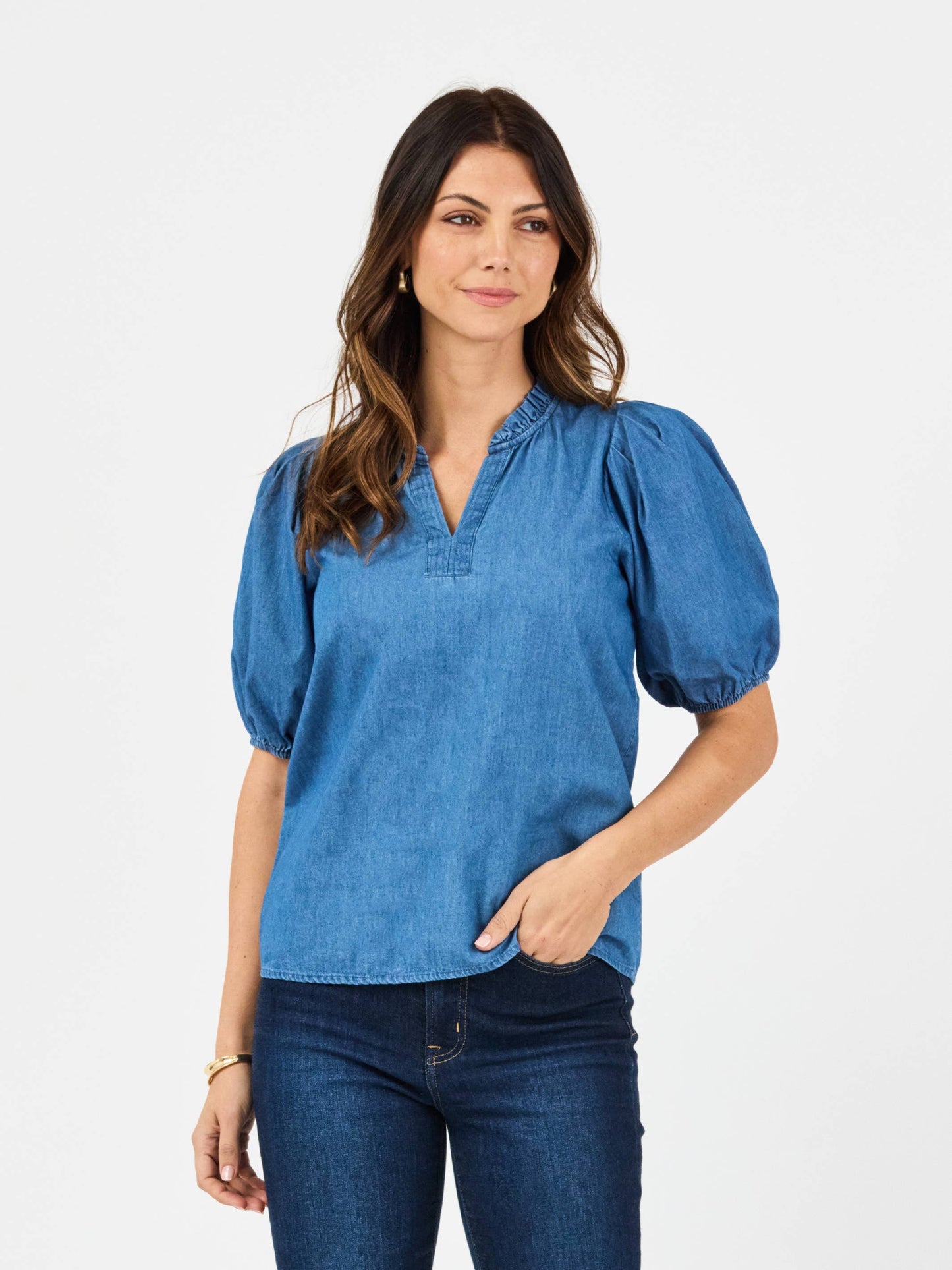 Lainey Top | Chambray