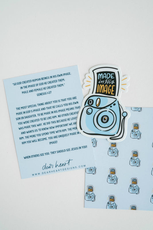 In His Image Sticker I Christian Sticker I Gift