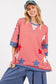 STRIPED AMERICANA OVERSIZED TOP : RED/BLUE/WHITE