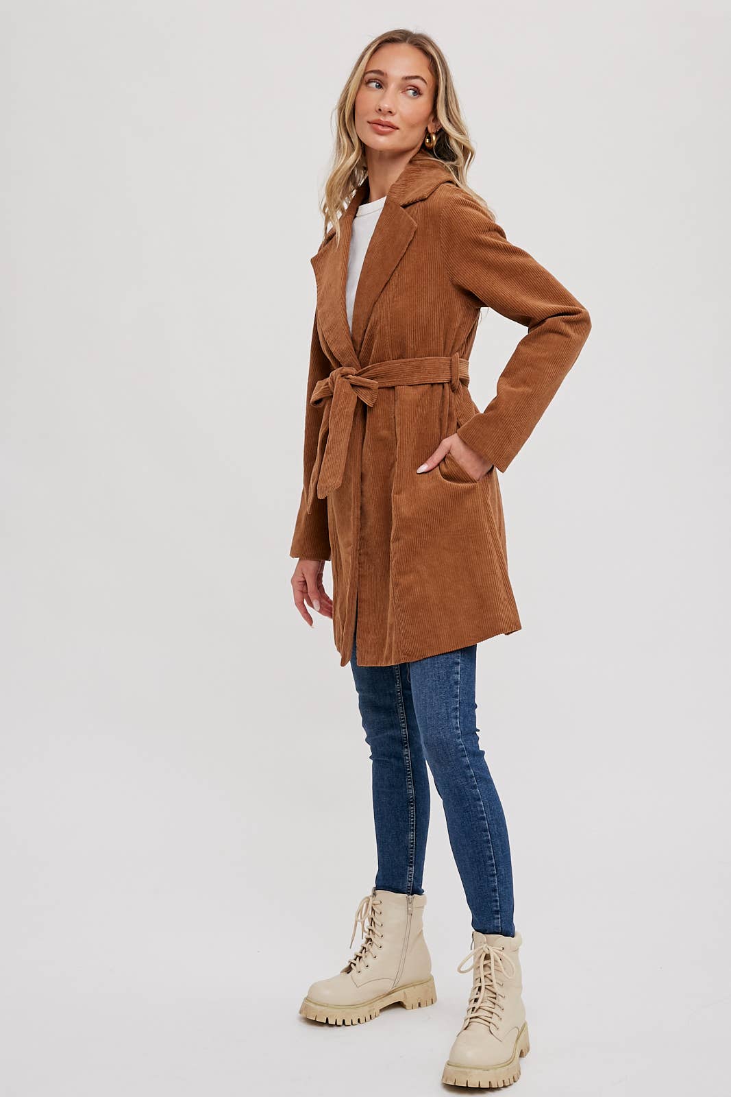 Bluivy CORDUROY JACKET: CAMEL