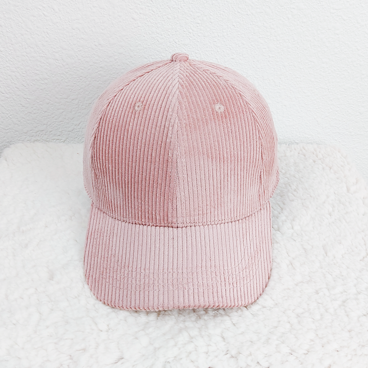 Soft Pink Corduroy Hat
