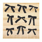 Treasure Box Bow Earring - Bows: Pine Wood, Zinc Alloy, Glass / 0.35 W x 1.2 H, Box: 2 SQ x 1.25 H