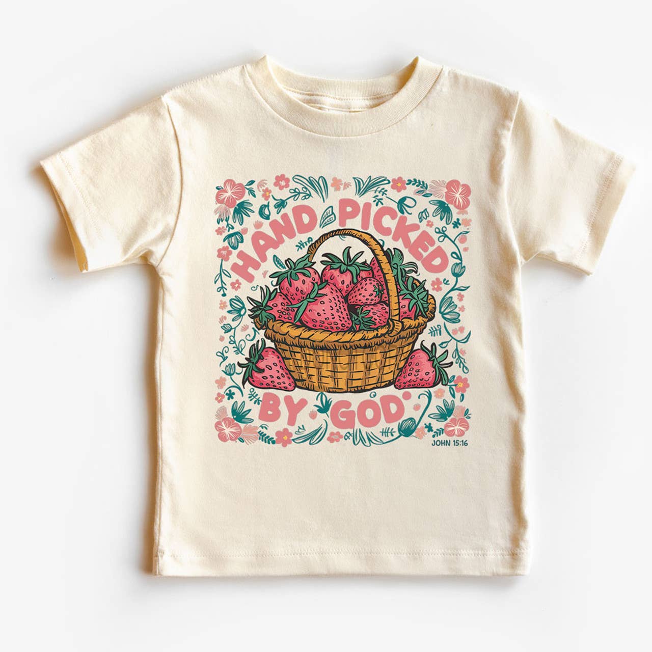 Hand Picked By God Strawberries DTF Heat Transfer: Adult