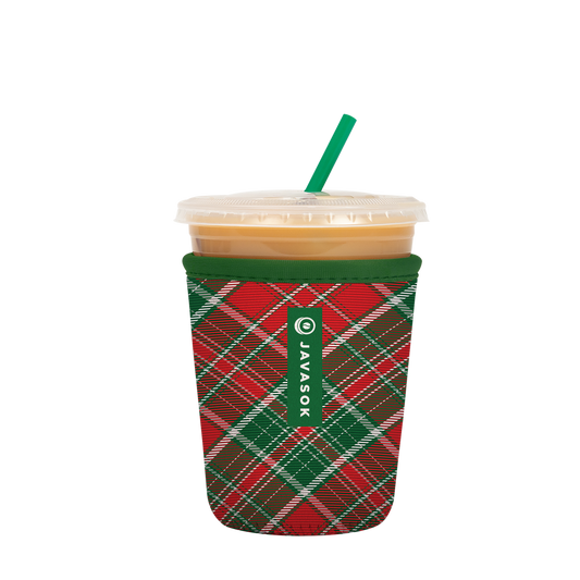 JavaSok - Holiday Plaid: Small 16-20oz