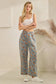 Mineral Washed Floral Denim Barrel Pants: DK DENIM