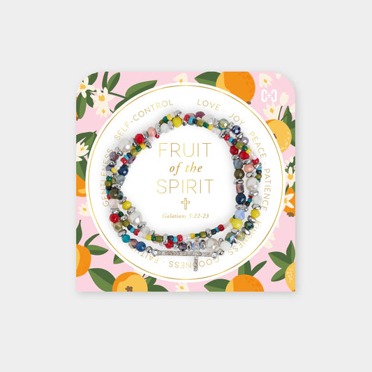 Fruit of the Spirit Heavenly Trio Bracelet: Silver
