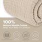 Adult Muslin Cotton Blankets by Comfy Cubs: King: 108" x 90" / Blush