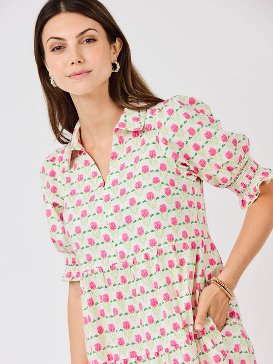 Molly Dress | Floral Fanfare Green: