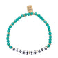 Word Beaded Tag Bracelet: Gold Plated