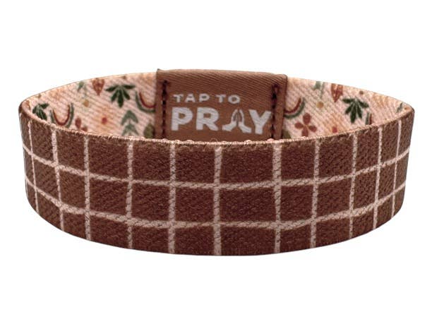 Tap To Pray™ Wristbands - Prairie &  Plaid: Large