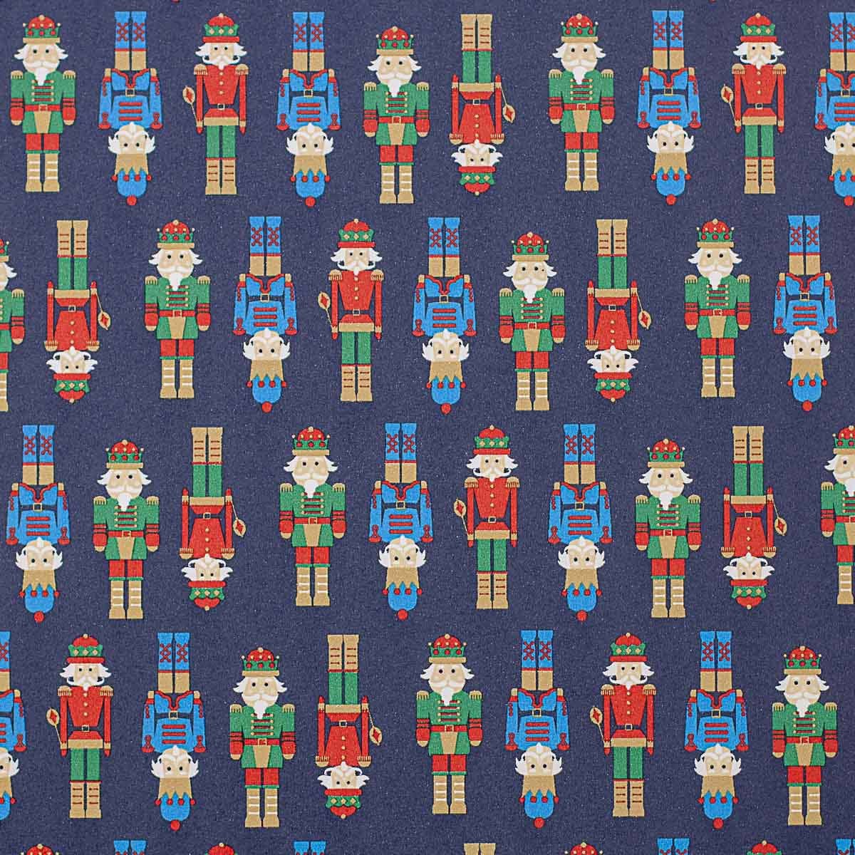 Nutcracker March Paper Gift Wrap   Navy/Multi   30x120