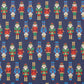 Nutcracker March Paper Gift Wrap   Navy/Multi   30x120