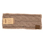 Solid Cable Knit CC Head Wrap HW20: Black