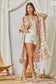 PLUS SIZE Beautiful Floral Printed Kimono: Beige / 1X/2X