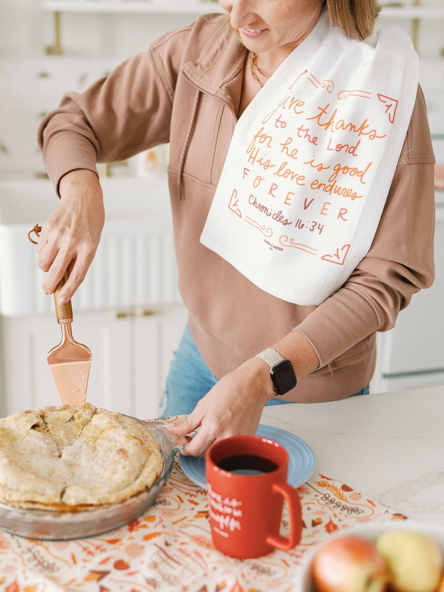 Give Thanks To The Lord Kitchen Flour Sack Towel