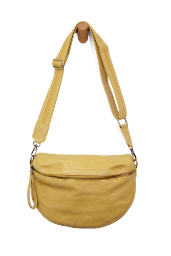 Joy Susan Yellow Laura contrast strap sling belt bag