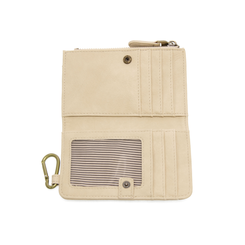 Joy Susan Linen Bobbie Bifold Wallet with Carabiner