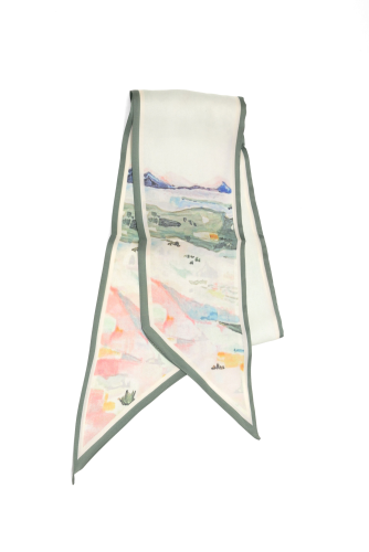 JOY SUSAN Multi Landscape Double Sided Scarf