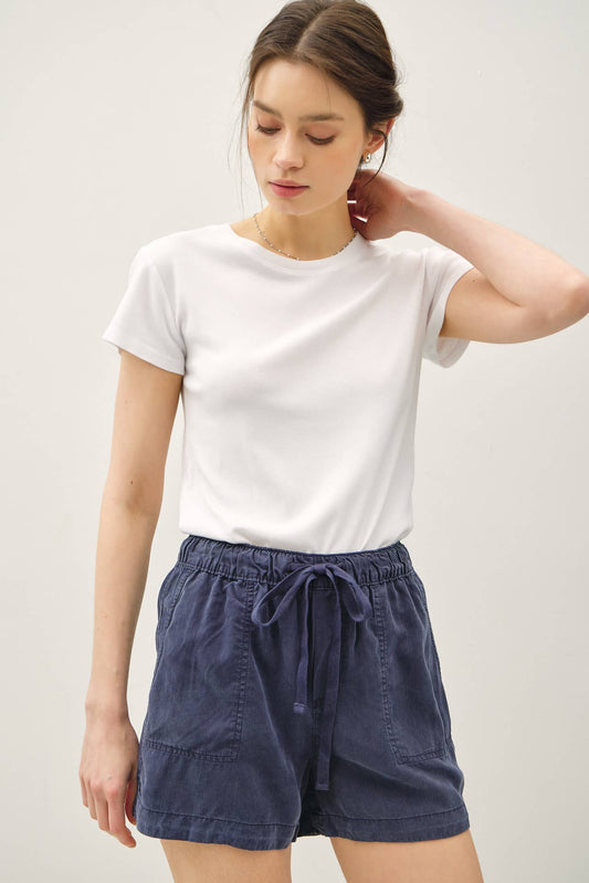TENCEL SHORT : INDIGO