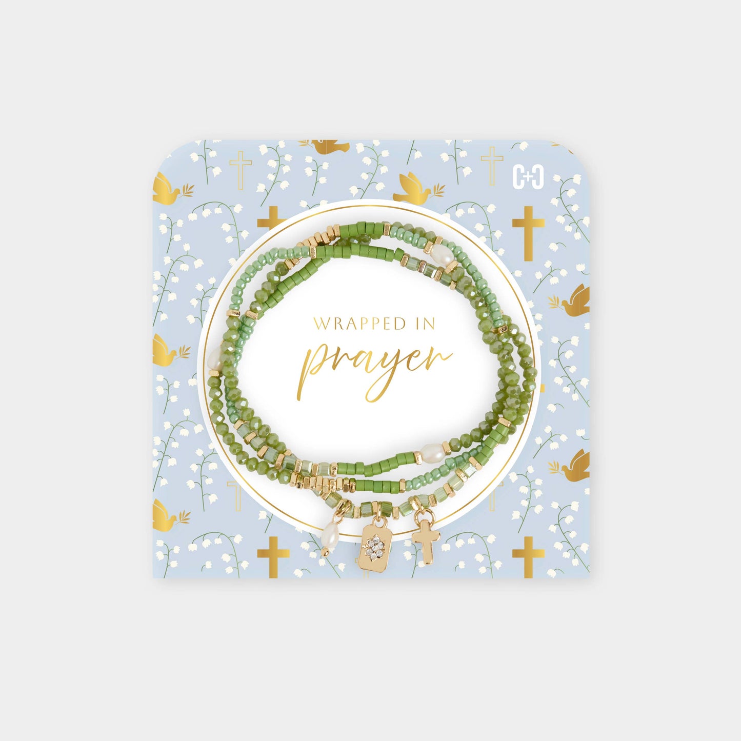 Wrapped in Prayer Bracelet: White