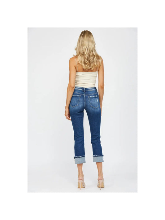 Mica Mid Rise Straight Leg with Cuff