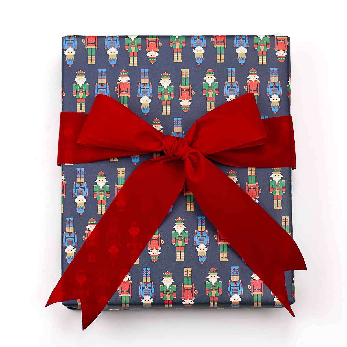 Nutcracker March Paper Gift Wrap   Navy/Multi   30x120