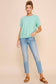 Short Sleeve Diamond Pointelle Top: Coral Rose
