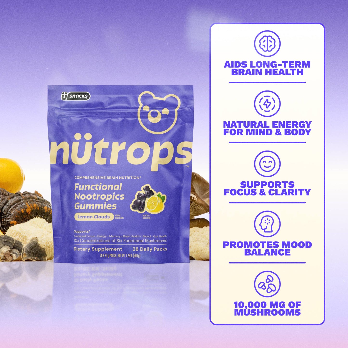 Nütrops Adult Functional Nootropics Gummies, 3 Servings