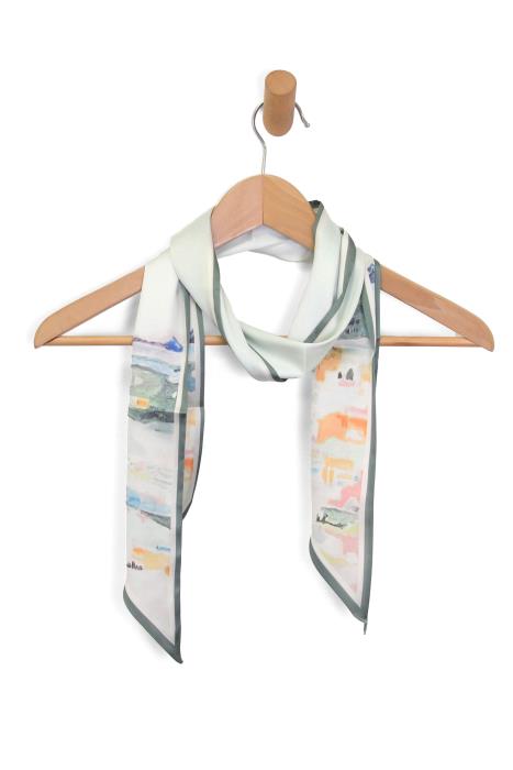 JOY SUSAN Multi Landscape Double Sided Scarf