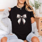 Baseball Bow | DTF Transfer Ready to Press | Sports Fan DIY Heat Transfer: Universal Color Design / 11inch