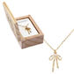 Treasure Box Bow Necklace - I Said a Little Prayer for You: Pine Wood, Zinc Alloy, Glass / Necklace: 17 L with 2 Extender, Box: 2 W x 1.25 H x3 D