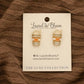 Pumpkin Sparkle Latte Stud Earrings