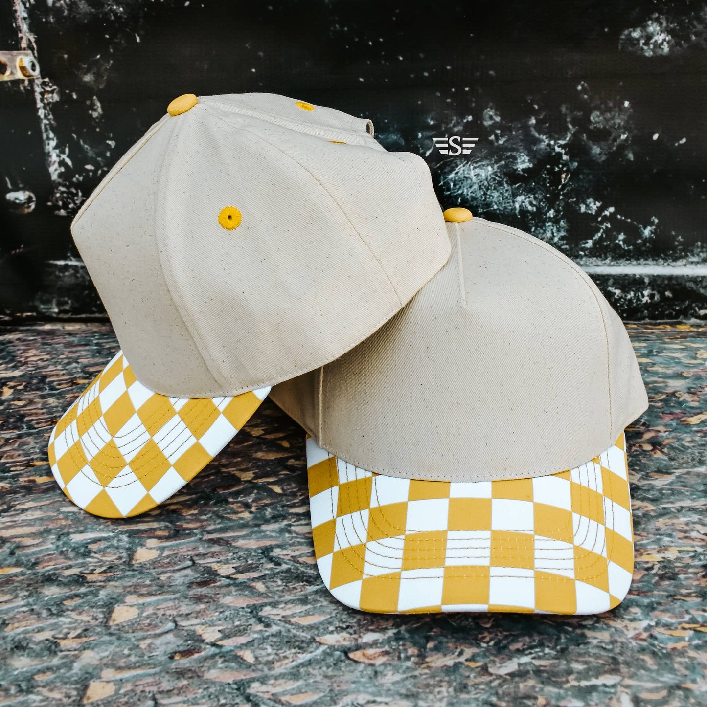 Canvas Front Checkered Bill Magna Pony® Cap: Red