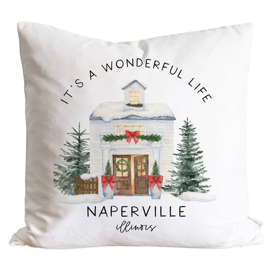 Wonderful Home Custom Location Pillow Cover: White / 18" x 18"