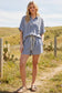 MINI CHECKER BUTTON DOWN TOP AND SHORTS SETS: NAVY