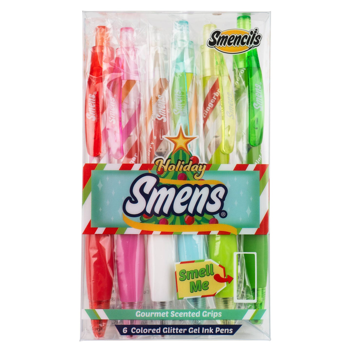 Holiday Smens 6-pack (Glitter Gel Ink) - Scented Pens