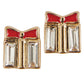 Treasure Box Earrings - 'Tis the Season: Wipe Clean with Dry Cloth / Pinewood, Glass, Zinc Alloy, Paper