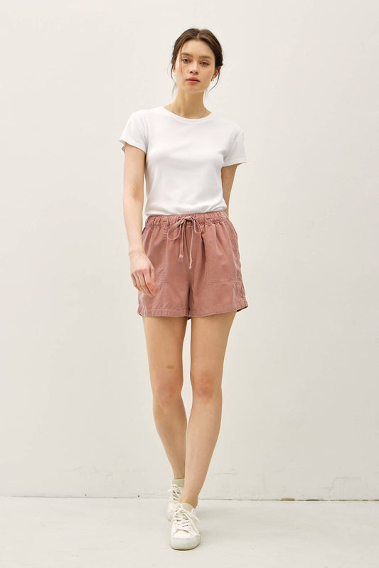 TENCEL SHORT : VINTAGE CORAL