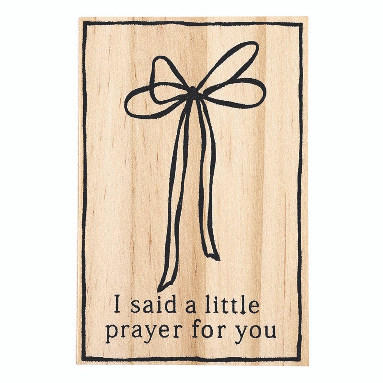 Treasure Box Bow Necklace - I Said a Little Prayer for You: Pine Wood, Zinc Alloy, Glass / Necklace: 17 L with 2 Extender, Box: 2 W x 1.25 H x3 D