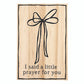 Treasure Box Bow Necklace - I Said a Little Prayer for You: Pine Wood, Zinc Alloy, Glass / Necklace: 17 L with 2 Extender, Box: 2 W x 1.25 H x3 D