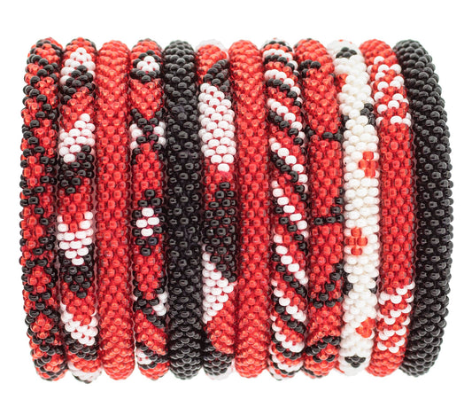 Roll-On® Bracelet Red, Black, and White