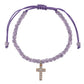 Glass Bead Bracelets: Plated, Pine Display / 5" L