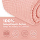 Adult Muslin Cotton Blankets by Comfy Cubs: King: 108" x 90" / Blush