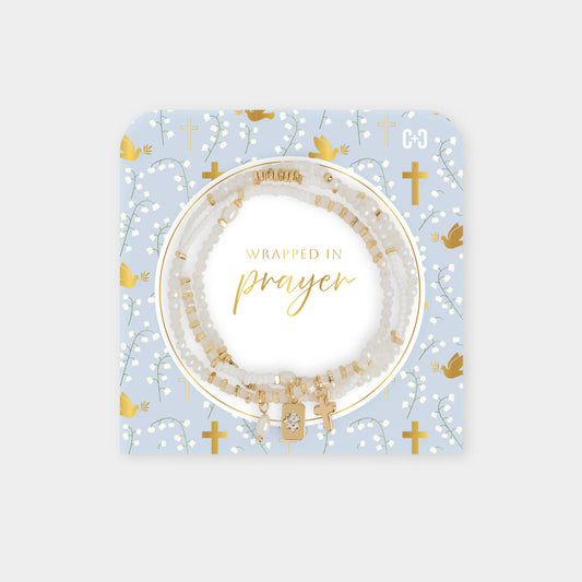 Wrapped in Prayer Bracelet: White