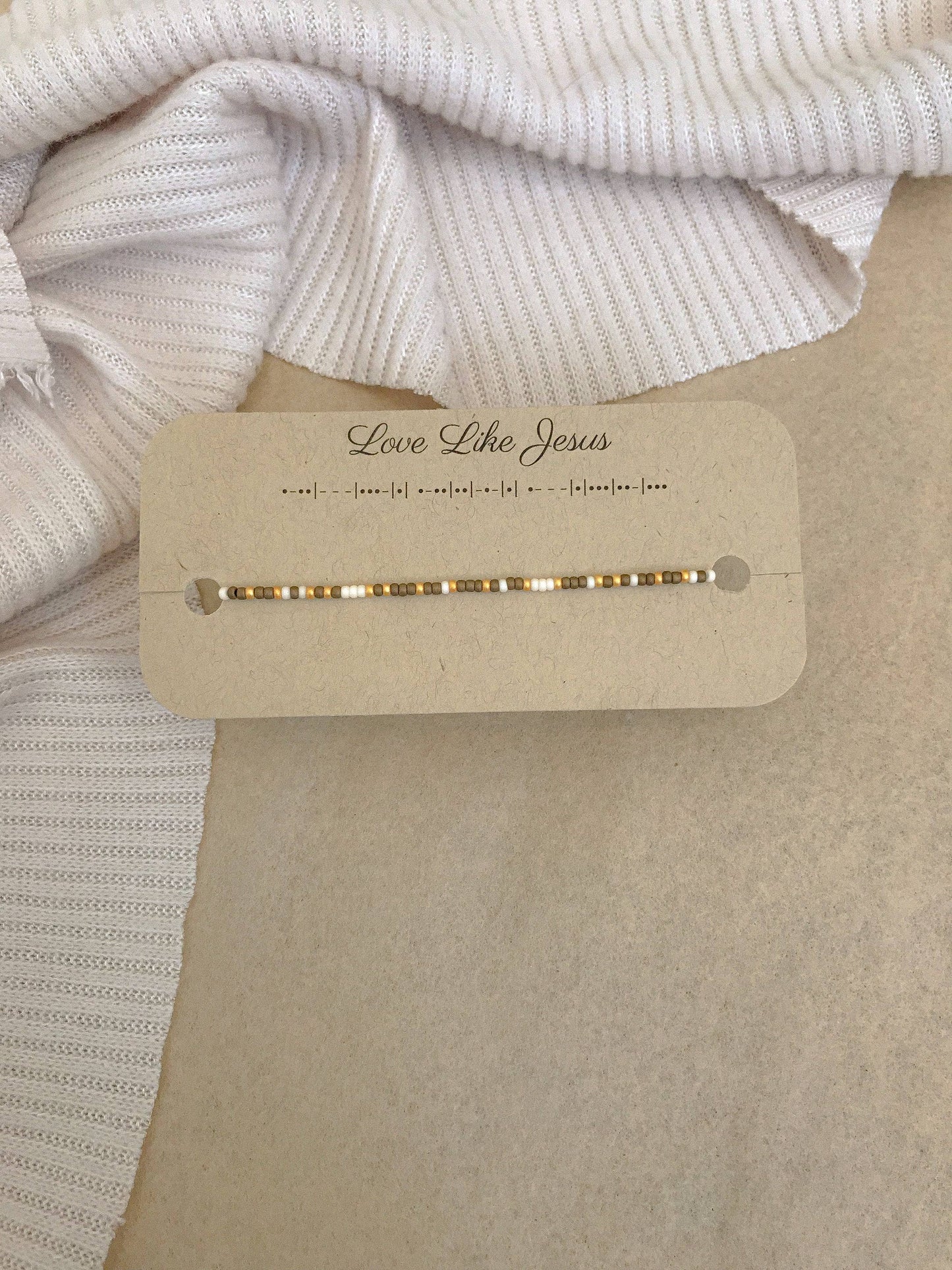 Love Like Jesus Morse Code Bracelet: Medium