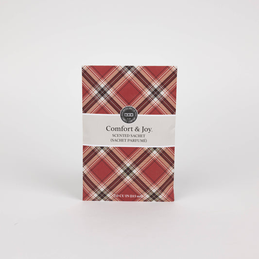 Comfort & Joy Plaid Sachet - 9 Pack | Christmas Gift