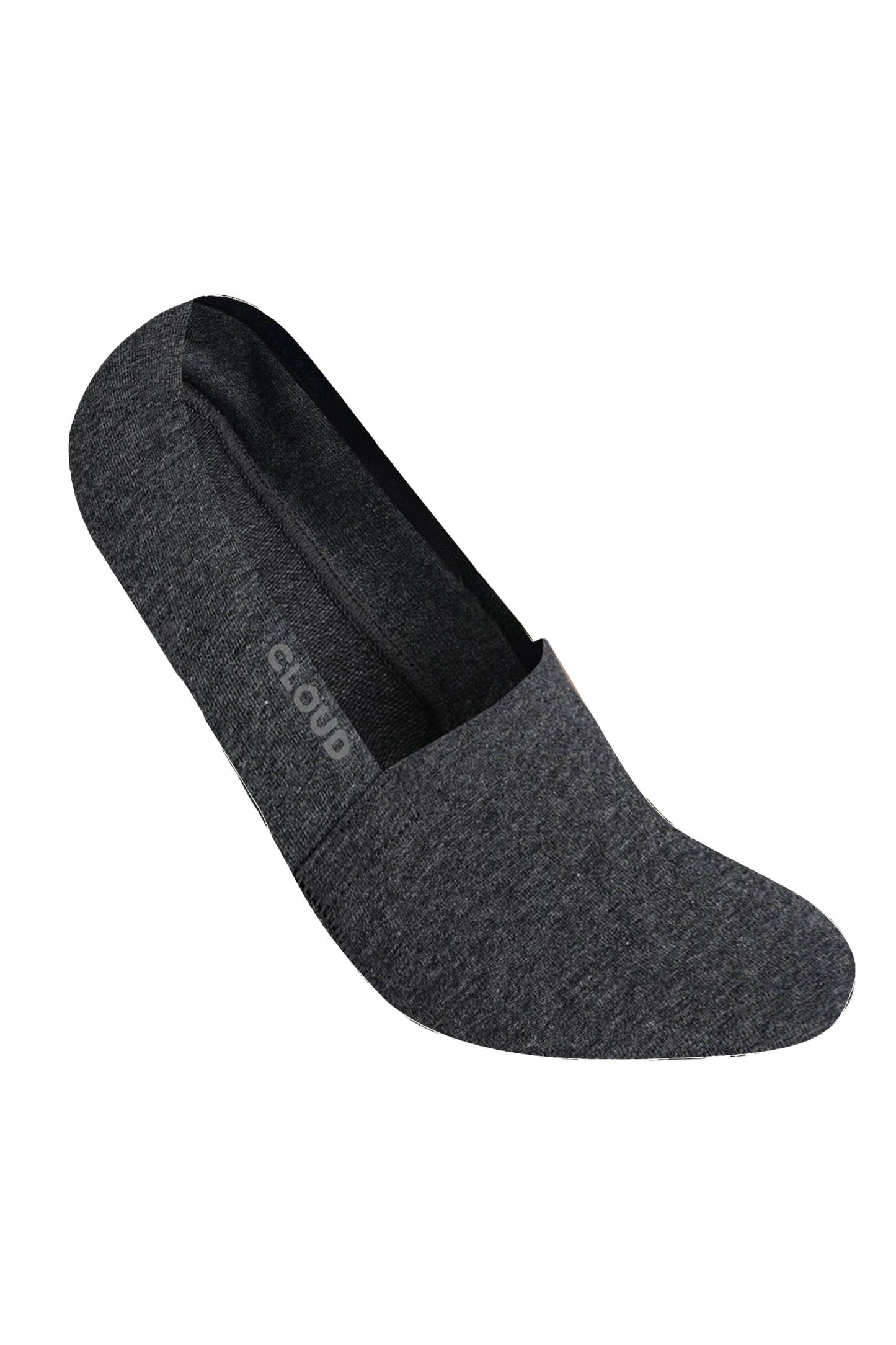 CLOUD Premium Organic Terry No Show Socks: Organic Beige / M