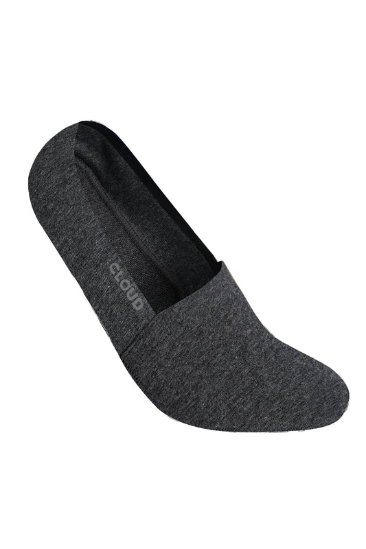 CLOUD Premium Organic Terry No Show Socks: Organic Black / M