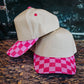 Canvas Front Checkered Bill Magna Pony® Cap: Brown/Tan