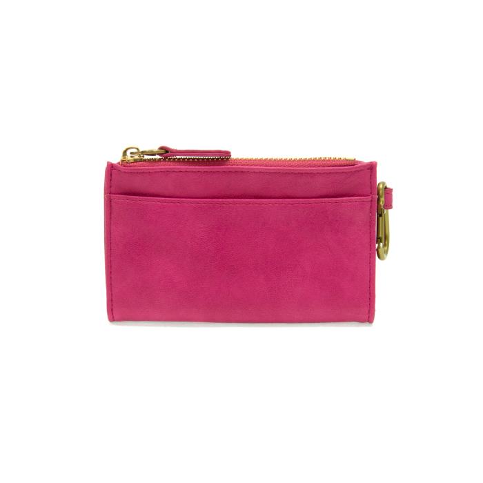 Joy Susan Cerise Bobbie Bifold Wallet with Carabiner